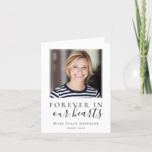 Minimalistisches Foto Beileid Beerdigung Dankeskarte