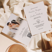 Minimalistisches Foto Budget Hochzeit QR Code UAwg