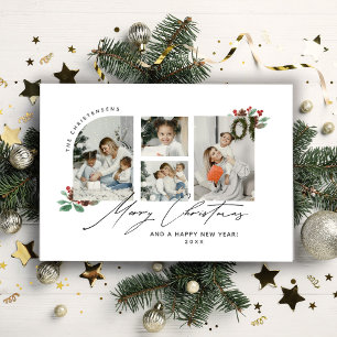 Minimalistisches Foto Collage Frohe WeihnachtsColl Feiertagskarte