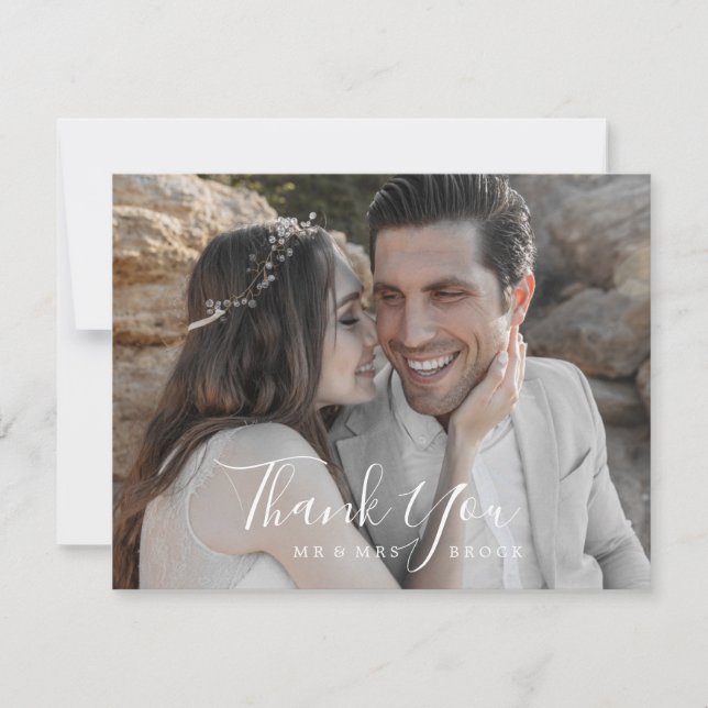 Minimalistisches Foto Dankeschön Karte (Vorderseite)