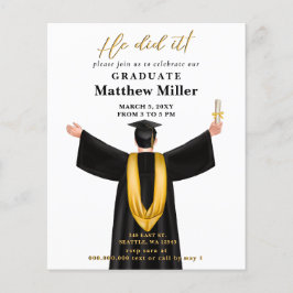 Minimalistisches Foto, das er getan hat Abschluss