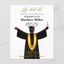 Minimalistisches Foto, das er getan hat Abschluss