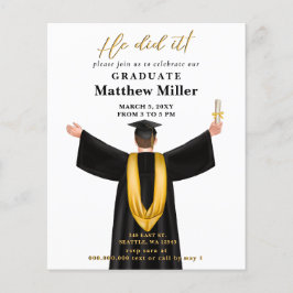 Minimalistisches Foto, das er getan hat Abschluss