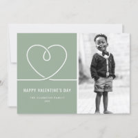 Minimalistisches Foto des grünen Valentinstag