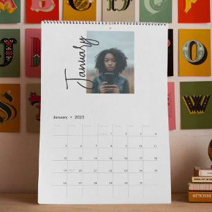 Minimalistisches Foto Einfaches Schreiben von Skri Kalender