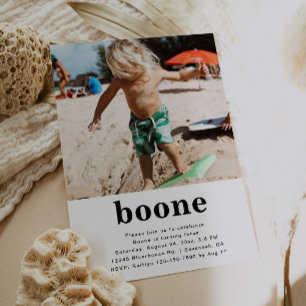 Minimalistisches Foto Einladung zum Geburtstag