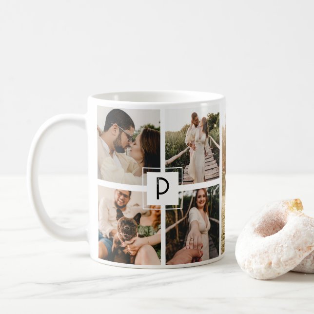 Minimalistisches Foto Familienkollektion Modernes  Kaffeetasse (Mit Donut)