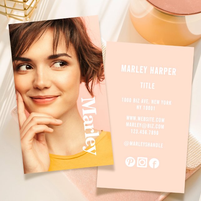 Minimalistisches Foto Full Foto Einfach Niedlicher Visitenkarte (Von Creator hochgeladen)