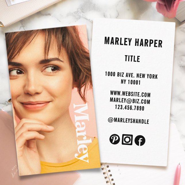 Minimalistisches Foto Full Foto Einfach Niedlicher Visitenkarte (Von Creator hochgeladen)