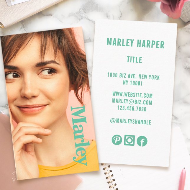 Minimalistisches Foto Full Foto Einfach Niedlicher Visitenkarte (Von Creator hochgeladen)