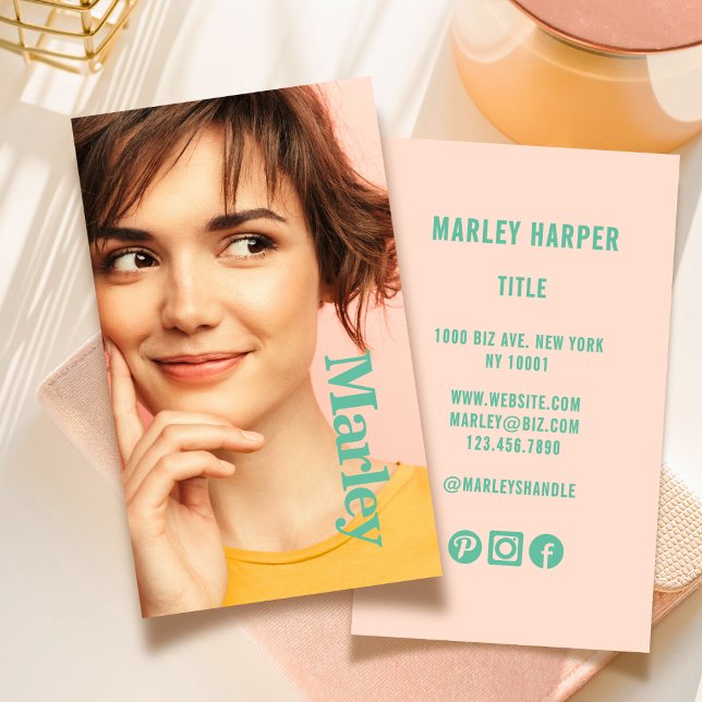 Minimalistisches Foto Full Foto Einfach Niedlicher Visitenkarte (Von Creator hochgeladen)