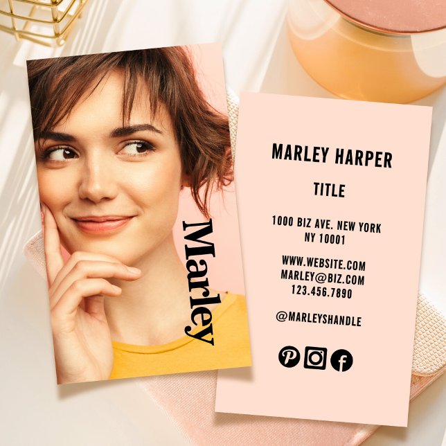 Minimalistisches Foto Full Foto Einfach Niedlicher Visitenkarte (Von Creator hochgeladen)