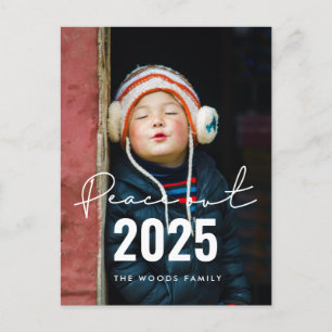 Minimalistisches Foto für Frieden im Jahr 2023 Postkarte