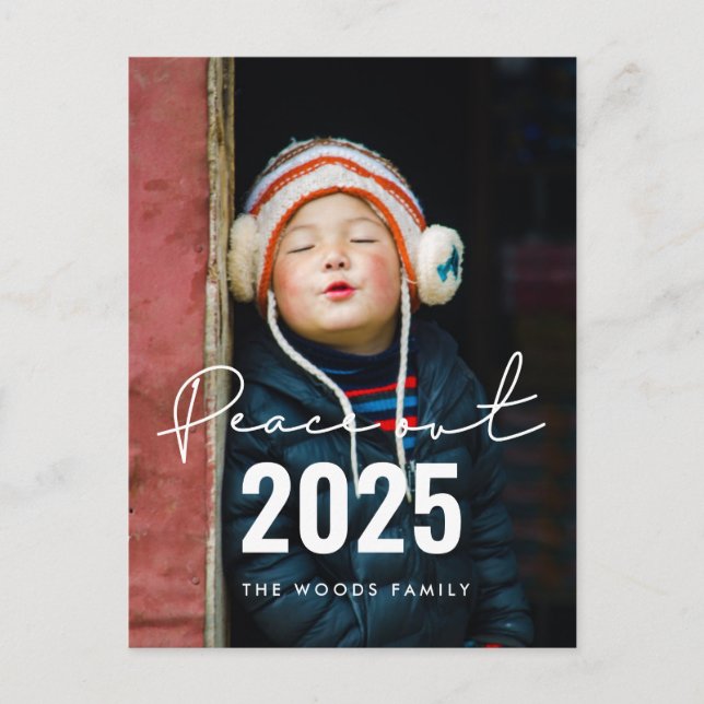 Minimalistisches Foto für Frieden im Jahr 2025 Postkarte (Vorderseite)