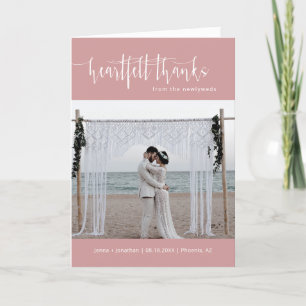 Minimalistisches Foto für  Hochzeitsschrift in tro Dankeskarte
