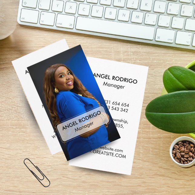 Minimalistisches Foto für Manager und Mitarbeiter Visitenkarte (Minimalist Photo Business Card for Managers & Employees)