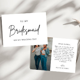 Minimalistisches Foto für meine Hochzeit bei der B Dankeskarte