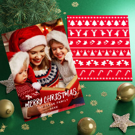 Minimalistisches Foto für moderne Pinselskripte Feiertagskarte