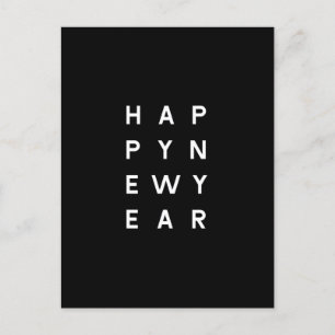 Minimalistisches Foto für moderne Schwarztypografi Feiertagspostkarte