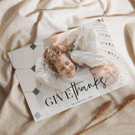 Minimalistisches Foto "Give dank" Postkarte