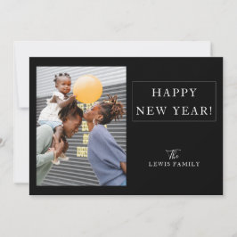 Minimalistisches Foto - Glück im neuen Jahr Feiertagskarte
