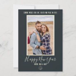 Minimalistisches Foto - Glück im neuen Jahr Feiertagskarte