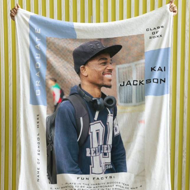 Minimalistisches Foto Graduate Foto Spaß Fakten Ke Fleecedecke (Von Creator hochgeladen)