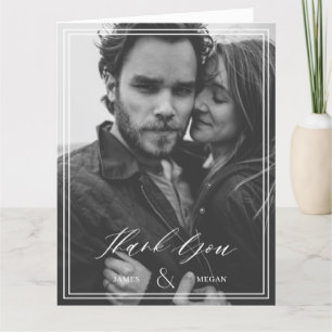 Minimalistisches Foto Hochzeit Danke