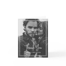 Minimalistisches Foto Hochzeit Danke