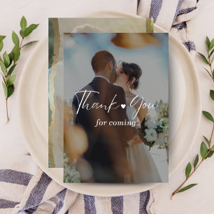Minimalistisches Foto Hochzeit Dankeschön-Karte mi Dankeskarte