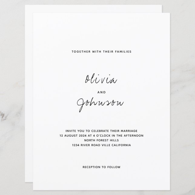 MINIMALISTISCHES Foto-Hochzeit im HAUSHALT (Vorne/Hinten)