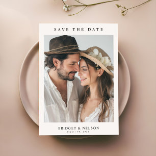 Minimalistisches Foto Hochzeit Speichern Sie das D Save The Date