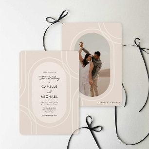 Minimalistisches Foto Hochzeitseinladung Einladung