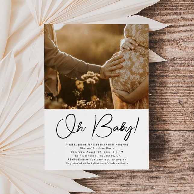 Minimalistisches Foto Kinderdusche Einladung (Von Creator hochgeladen)