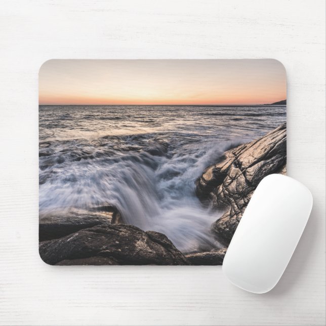 Minimalistisches Foto Küstenlandschaft Mousepad (Mit Mouse)