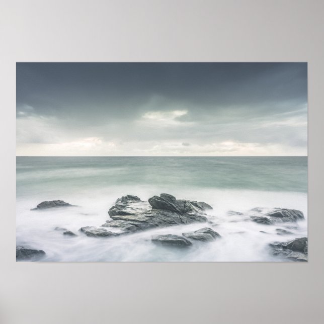 Minimalistisches Foto Küstenlandschaft Poster (Vorne)