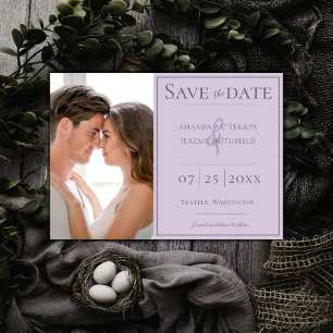 Minimalistisches Foto Lavendel Save the Date