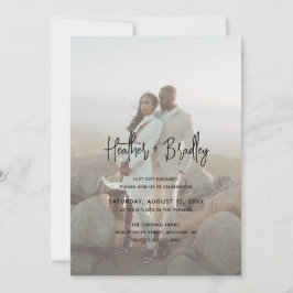 Minimalistisches Foto Moderne Engagement-Partei Einladung