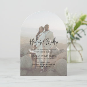 Minimalistisches Foto Moderne Hochzeit Einladung