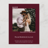 Minimalistisches Foto Modernes Burgund Wedding RSV