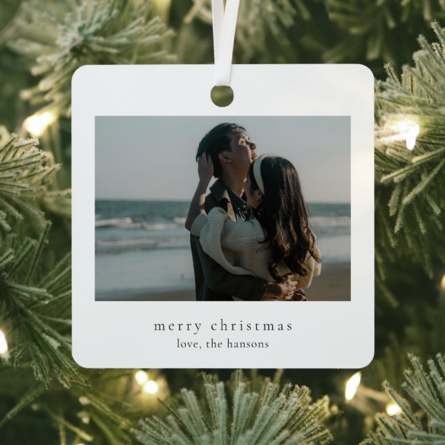 Minimalistisches Foto Modernes Weihnachten Ornament Aus Metall (InSitu)