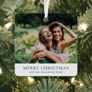 Minimalistisches Foto Modernes Weihnachten Ornament Aus Metall