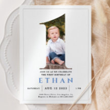 Minimalistisches Foto Nummer 1 zum Geburtstag Einl