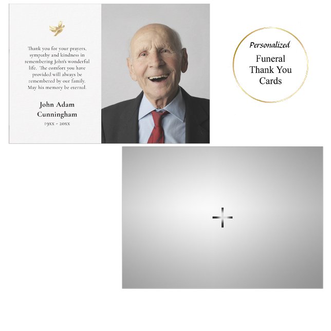 Minimalistisches Foto Orthodoxe Christlich-Gedenks Dankeskarte (Von Creator hochgeladen)