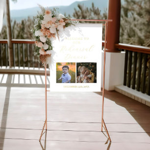 Minimalistisches Foto Probe Abendessen Begrüßungsz Foliendrucke