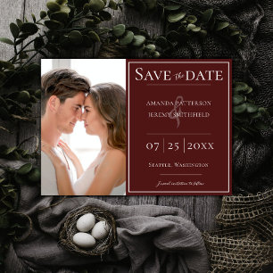 Minimalistisches Foto   Rot Save the Date