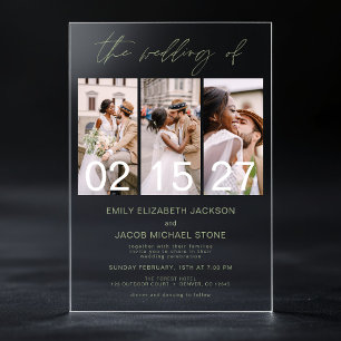 Minimalistisches Foto Sage Green Wedding 3 Foto Acryleinladungen