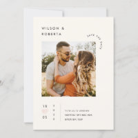Minimalistisches Foto Save the Date Einladung