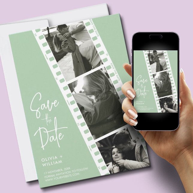 Minimalistisches Foto Save the Date Einladung (Von Creator hochgeladen)