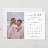 Minimalistisches Foto Save the Date Einladung